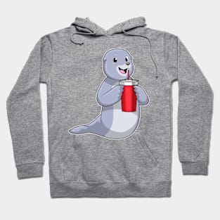 Seal with Drinking cup Hoodie